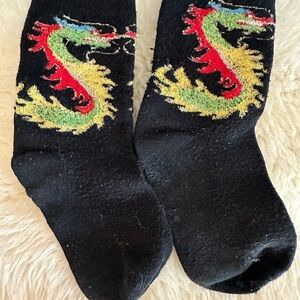 Dragon Design Black Socks